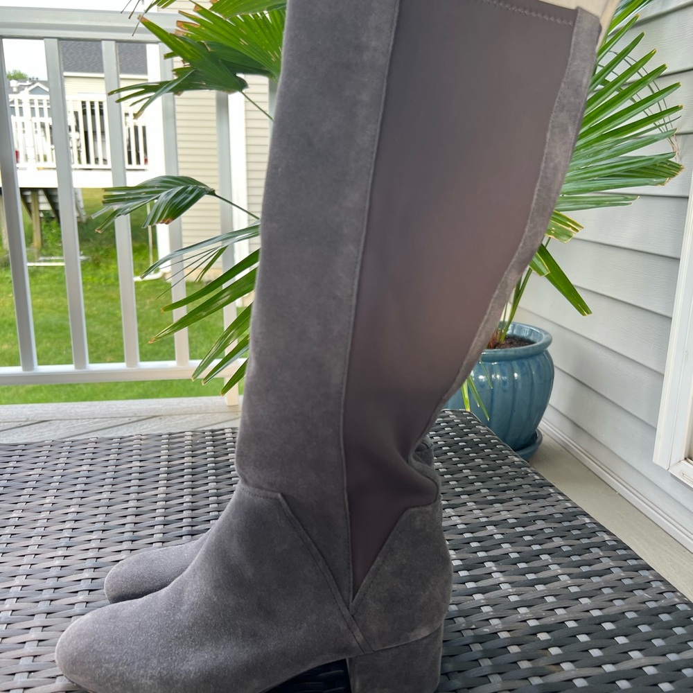 Gray Women's Knee-High Boots